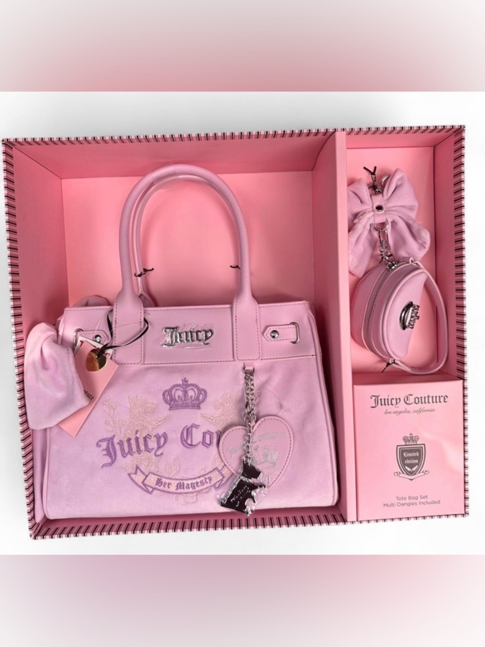 Juicy Couture “Heritage Tote Set”, lilac